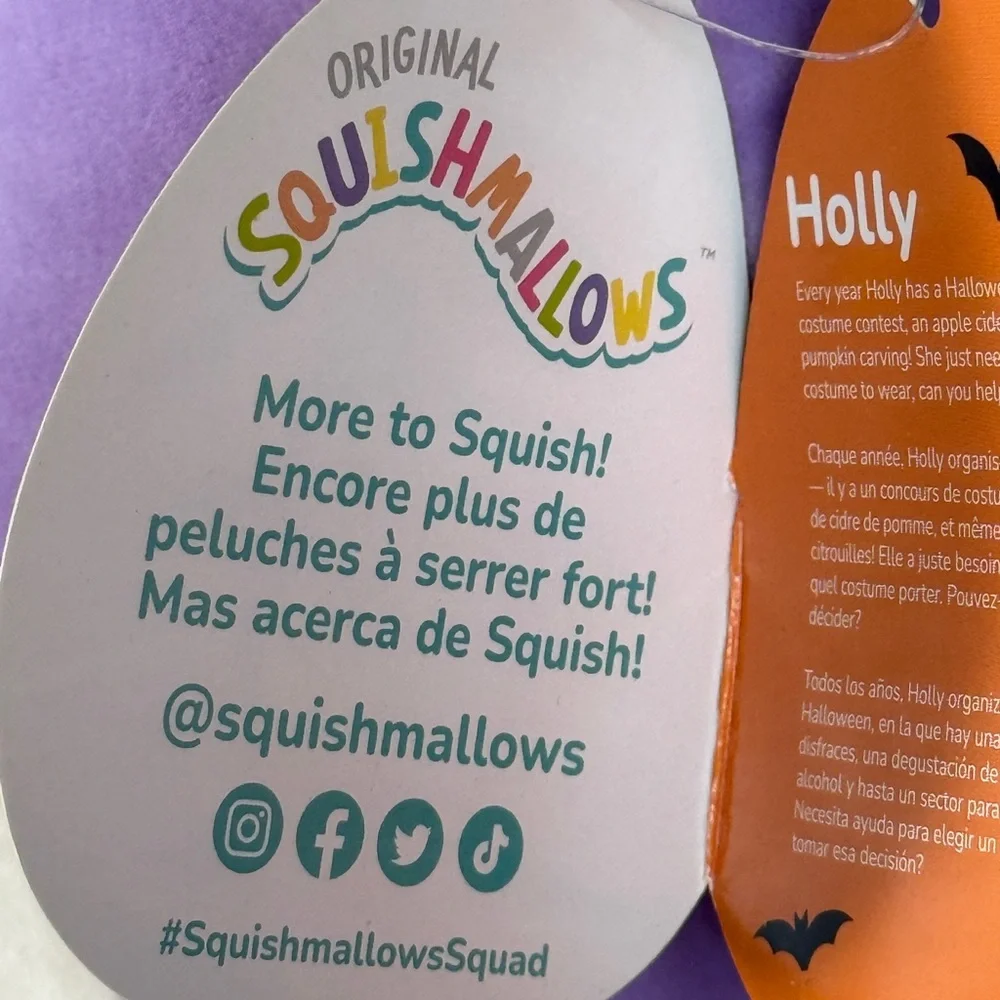 Squishmallows Original- Halloween Treat Pail- Owl Plush w/Black Hat & Wings
